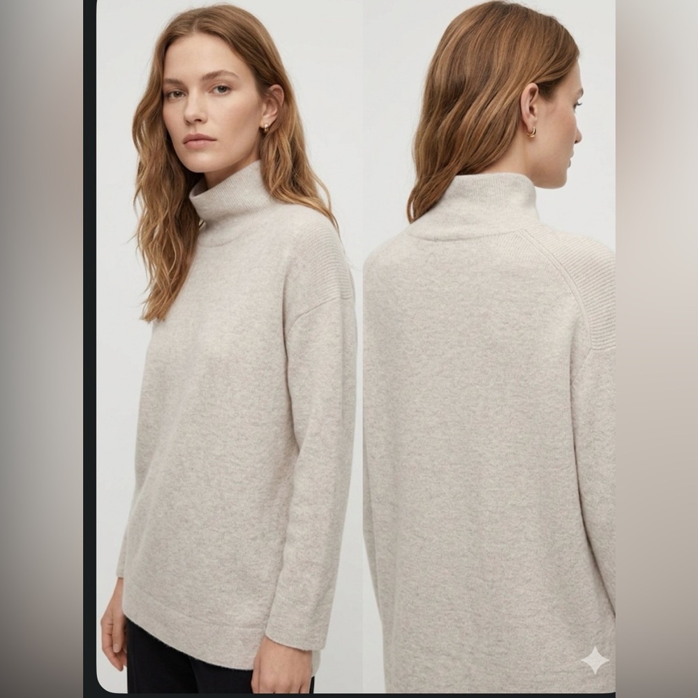 Aritzia Babaton Cream Turtleneck Sweater